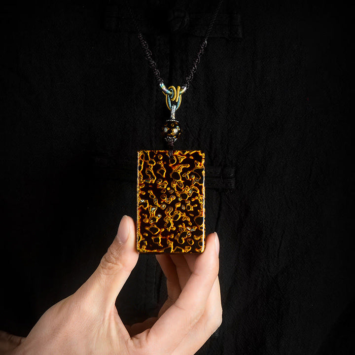 Buddha Stones, handgefertigte Lack- und Sandelholz-Schutzanhänger-Halskette - image 17