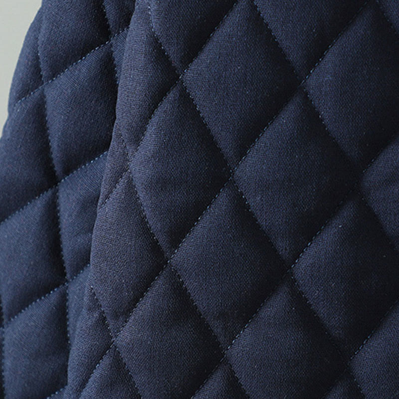 Buddha Stones Ethno-Patchwork-Damenjacke aus dicker Baumwolle mit langen Ärmeln und Taschen - image 4