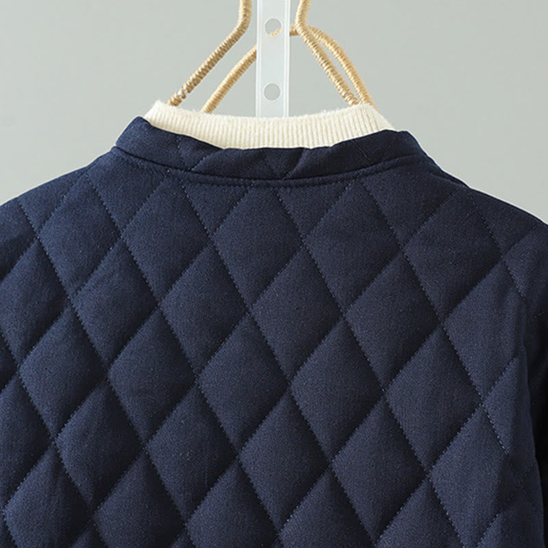 Buddha Stones Ethno-Patchwork-Damenjacke aus dicker Baumwolle mit langen Ärmeln und Taschen - image 9