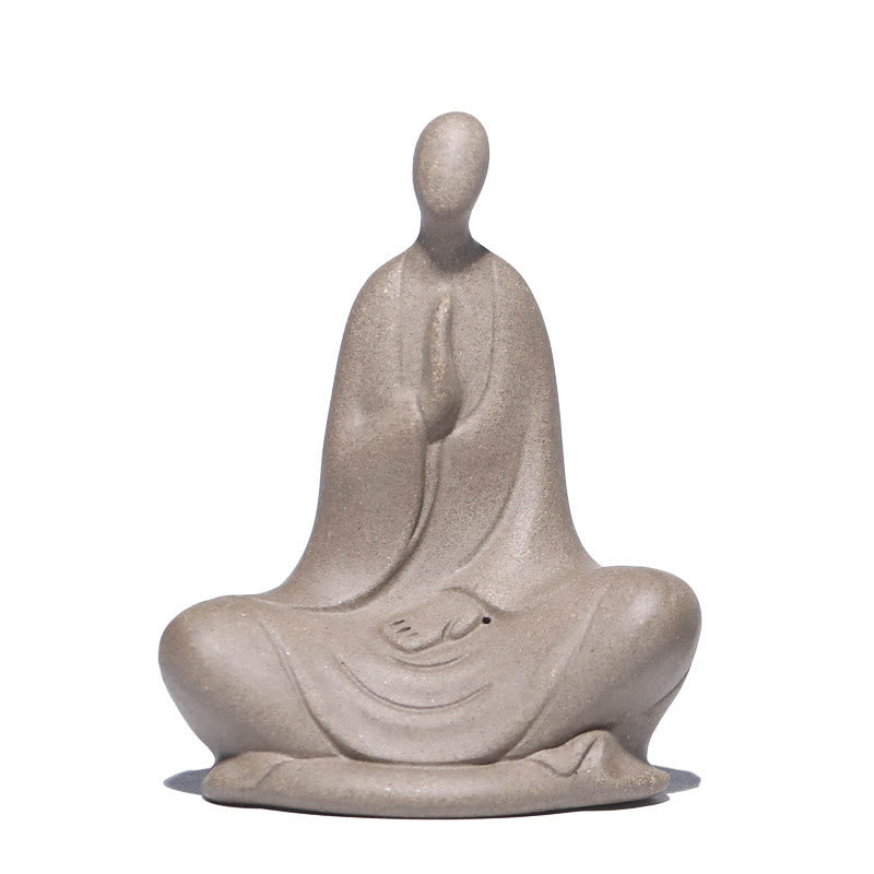 Buddha Stones, formloser Buddha, betende Keramikstatue, Zen-Dekoration, 5 x 2,5 x 5,3 cm - image 5