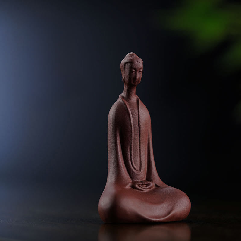 Buddha Stones, formloser Buddha aus violettem Ton, Ruheoase, Dekoration für Zuhause und Schreibtisch, 5,7 x 9,6 cm - Buddha 5,7*9,6 cm - image 0