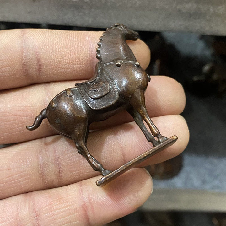 Buddha Stones , antikbraun, Jahr des Pferdes, Legierung, Heimdekoration, 5,8 x 4,7 cm - image 4