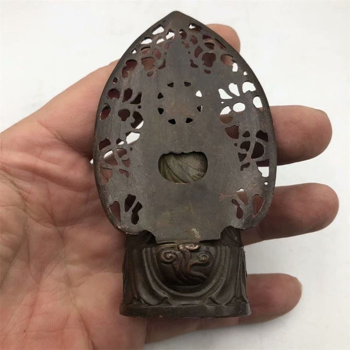 Buddha Stones, Tathagata Buddha, Legierung, Statue, Zen, Heimdekoration, 9 x 4,5 cm - image 3