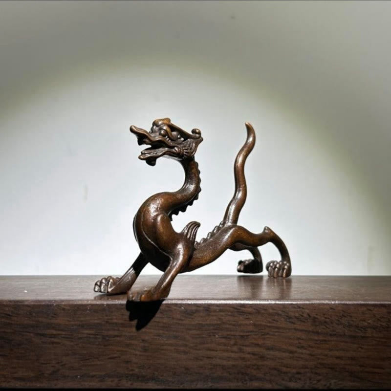 Buddha Stones, Mini-Drache aus Legierung, Glücksbringer, Schutz, Heimdekoration, 7,6 x 2,5 x 5,4 cm - image 3