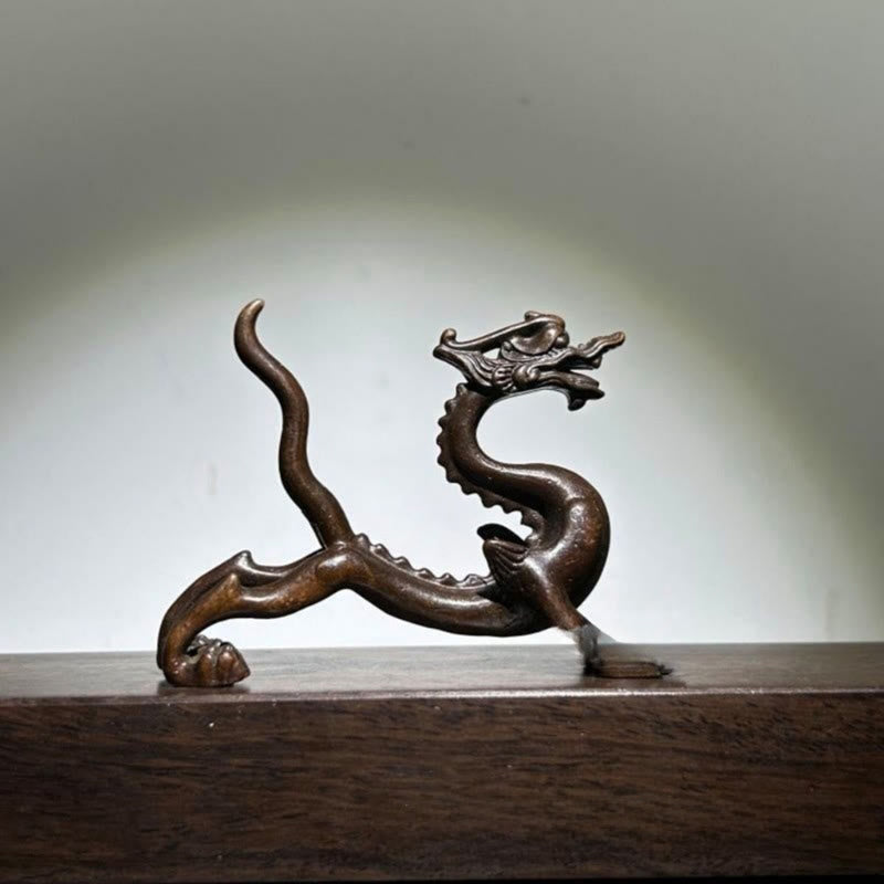 Buddha Stones, Mini-Drache aus Legierung, Glücksbringer, Schutz, Heimdekoration, 7,6 x 2,5 x 5,4 cm - Drache 7,6 x 2,5 x 5,4 cm - image 0