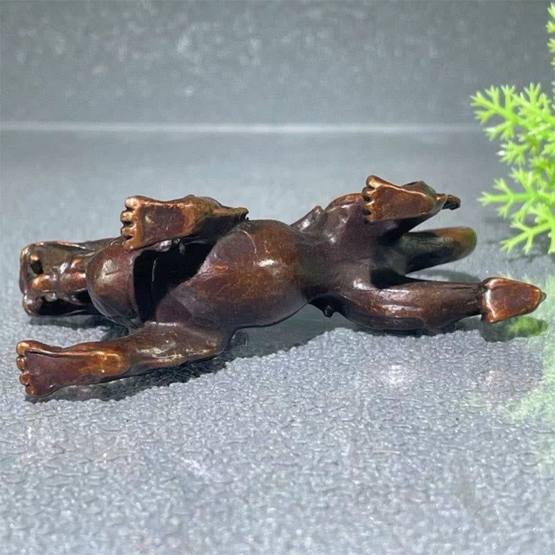 Buddha Stones Feng Shui Kleiner PiXiu Legierungs-Glücksbringer 9,2 x 2,4 x 5,2 cm - image 6