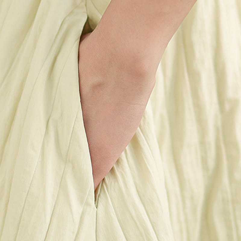 Buddha Stones Damen-Thermorock mit schlichtem Faltendesign und elastischer Taille und Taschen - image 16