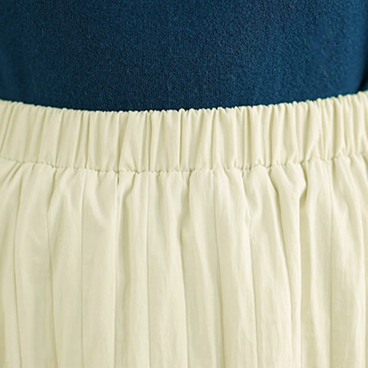 Buddha Stones Damen-Thermorock mit schlichtem Faltendesign und elastischer Taille und Taschen - image 15