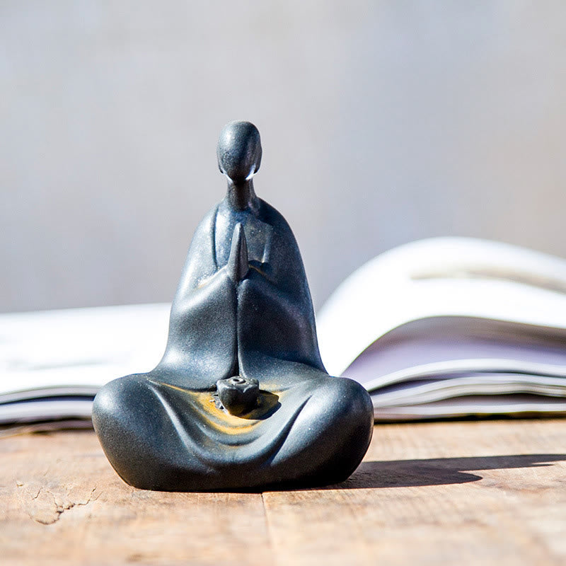 Buddha Stones, handgefertigt, formloser Buddha, Eisenpulver, Rostguss, Harz, Statue, Dekoration, 11,5 x 9 x 6,5 cm - image 1