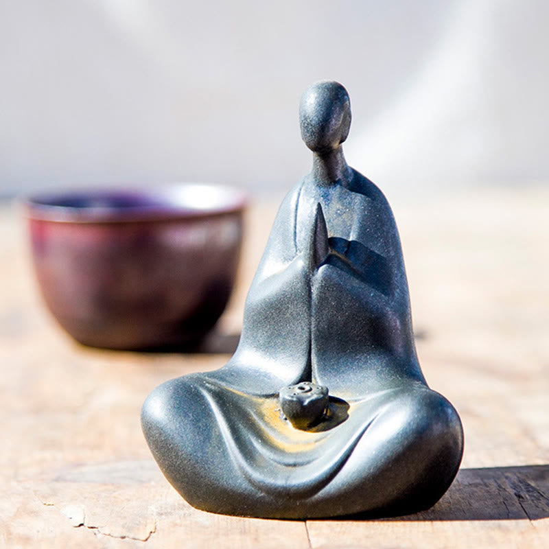 Buddha Stones, handgefertigt, formloser Buddha, Eisenpulver, Rostguss, Harz, Statue, Dekoration, 11,5 x 9 x 6,5 cm - image 2