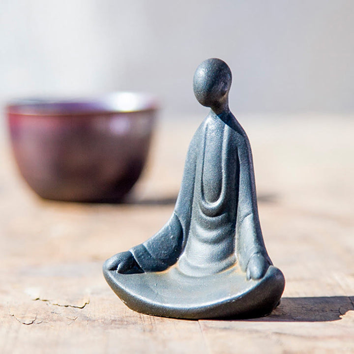 Handgefertigte Buddha Stones Statue aus Eisenpulver, Rostguss, formlos, aus Kunstharz, Dekoration - image 2