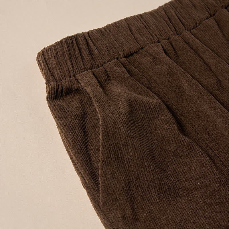 Buddha Stones Damen-Cordhose in Unifarben mit Taschen - image 7