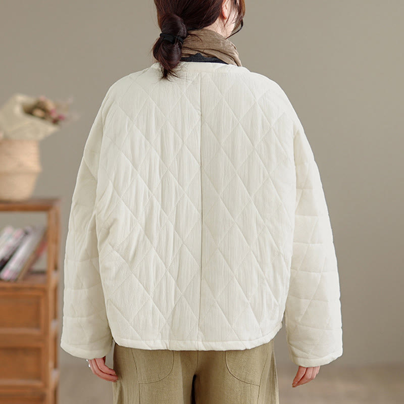 Buddha Stones Damen-Tai-Chi-Zen-Jacke mit langen Ärmeln, einfarbig, wattiert, mit Taschen - image 19