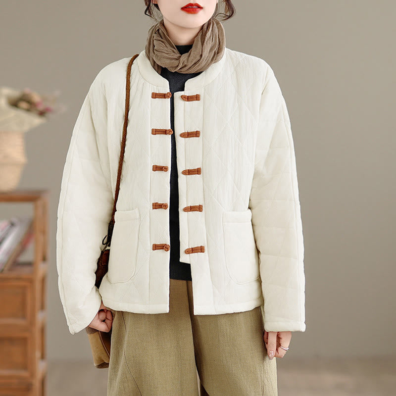 Buddha Stones Damen-Tai-Chi-Zen-Jacke mit langen Ärmeln, einfarbig, wattiert, mit Taschen - image 20