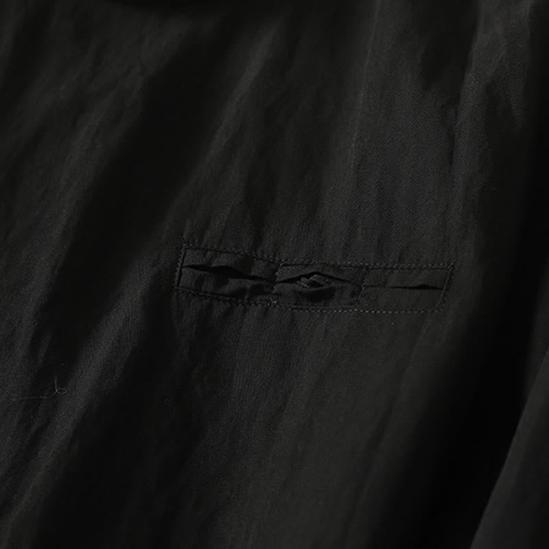 Buddha Stones -Herbstkragen, chinesische Froschknopfleiste, schlichtes Design, langärmeliges Damen-Baumwollhemd - image 13