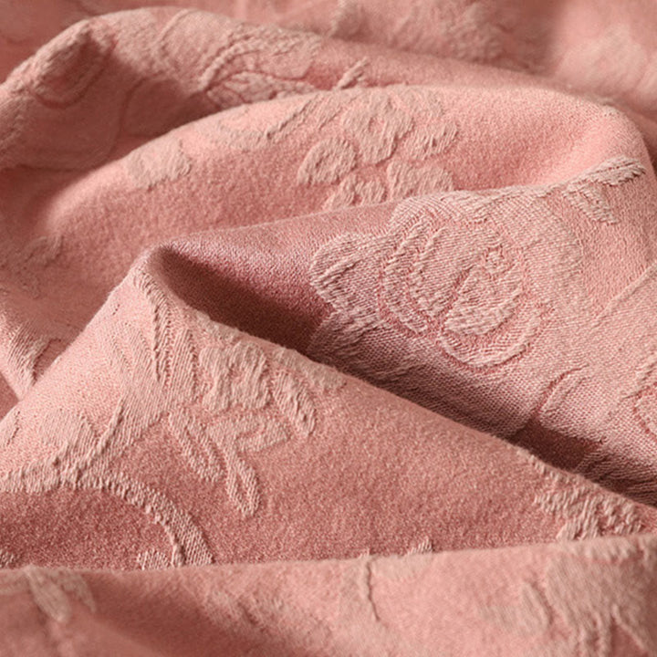 Buddha Stones Frühlings-Langarmshirt aus Baumwolle, schlichtes Jacquard-Design, Zen-Stil - image 16