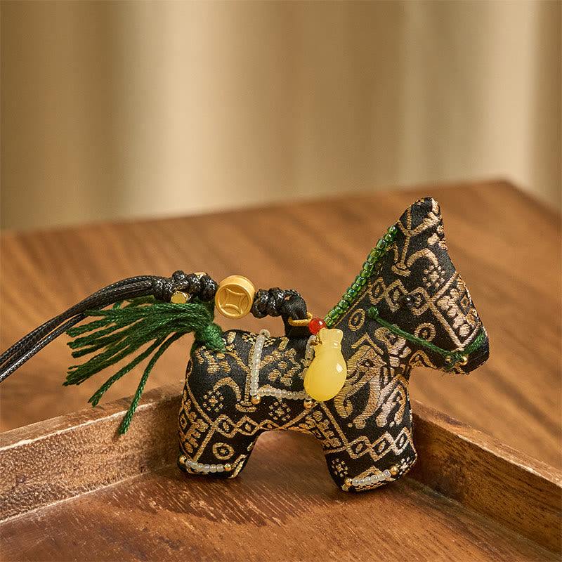 Buddha Stones , Jahr des Pferdes Zhuang, Brokat-Seide, wünscht Ihnen viel Glück, hängende Dekoration - image 2