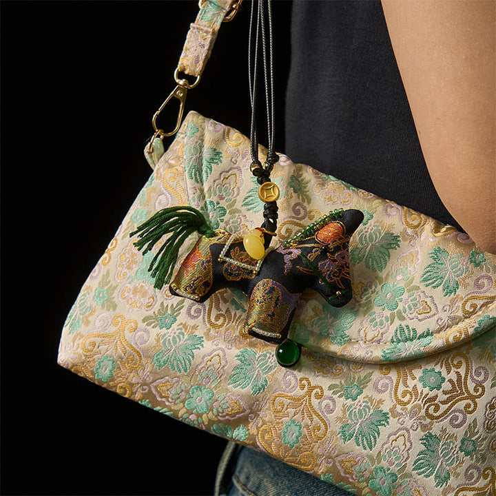 Buddha Stones , Jahr des Pferdelieds, Brokat-Seide, Lilienmuster, hängende Dekoration - image 4