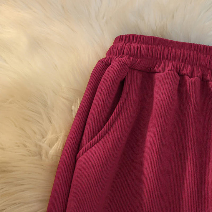 Buddha Stones Damen Patchwork-Hose aus Baumwollcord mit Fleecefutter und weitem Bein und Taschen - image 35