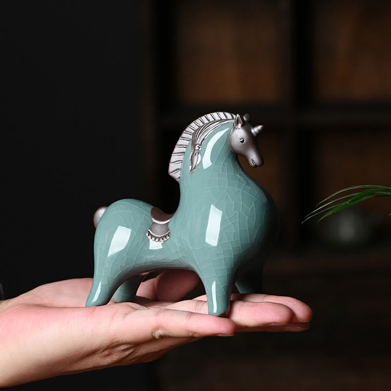 Buddha Stones Jahr Des Pferdes Keramik Freiheit Desktop Home Dekoration - image 7