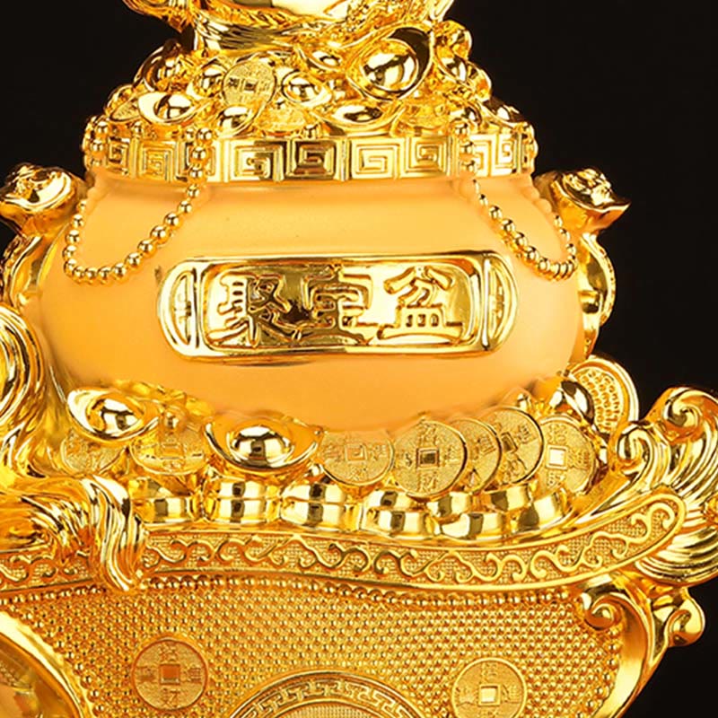 Buddha Stones „Glück“ Jahr des Pferdes Schatzschale Barren Reichtum Harz Heimdekoration - image 10