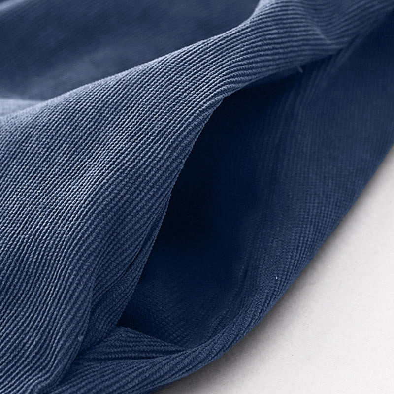 Buddha Stones – Fall – Langärmliges Midikleid aus Cord mit schlichtem Knopfdesign und Taschen - image 8