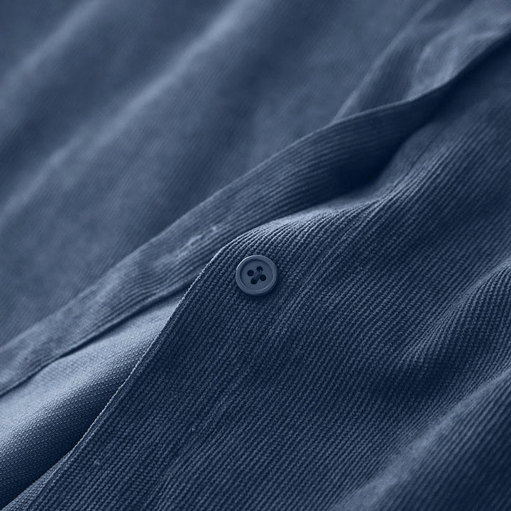 Buddha Stones – Fall – Langärmliges Midikleid aus Cord mit schlichtem Knopfdesign und Taschen - image 7