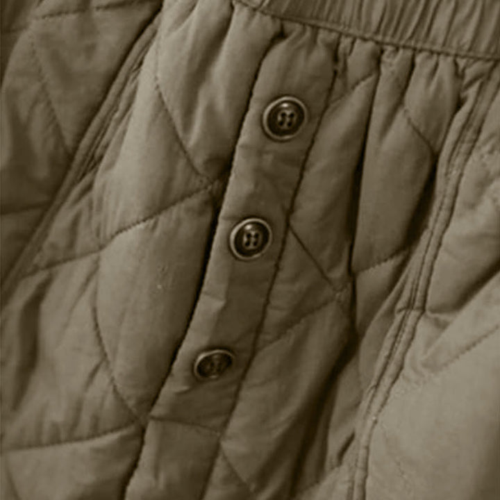 Buddha Stones Damen-Baumwollrock, schlicht, wattiert, Thermorock, Länge 7-8, mit Taschen - image 5