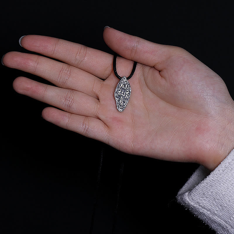 Buddha Stones, tibetisches 925er-Sterlingsilber, Om Mani Padme Hum Dorje Vajra, gravierter Stärke-Halskettenanhänger - image 14