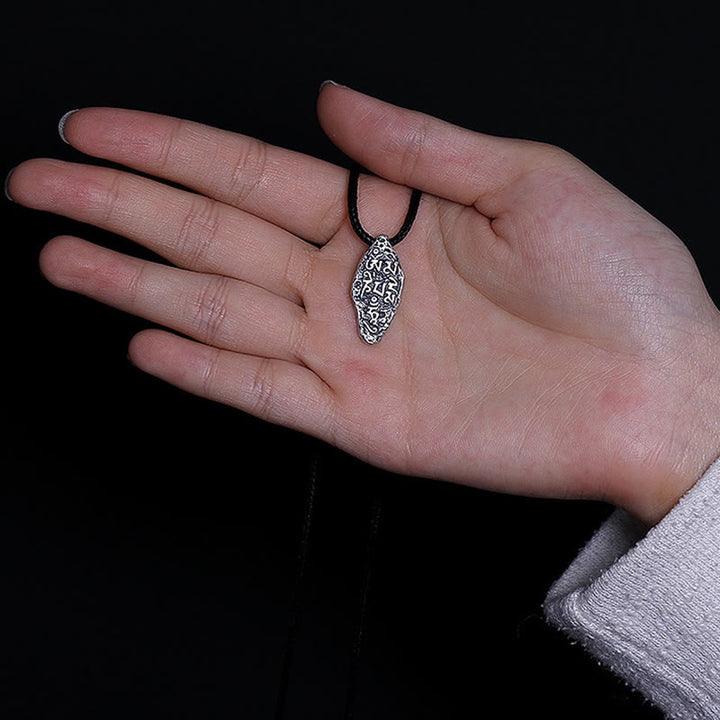 Buddha Stones, tibetisches 925er-Sterlingsilber, Om Mani Padme Hum Dorje Vajra, gravierter Stärke-Halskettenanhänger - image 14