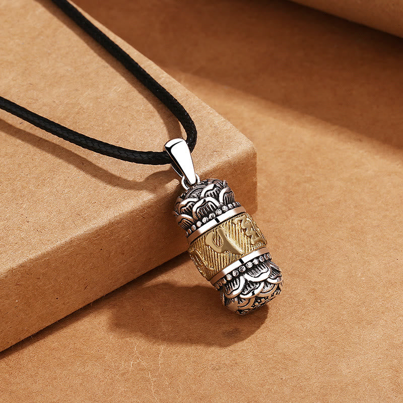 Buddha Stones, Tibet, Om Mani, Padme Hum, geschnitzt, Weisheit, Reinheit, Kette, Lederseil, Halsketten-Anhänger - Om Mani Padme Hum&Lederschnur - image 4