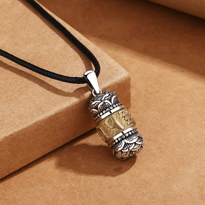 Buddha Stones, Tibet, Om Mani, Padme Hum, geschnitzt, Weisheit, Reinheit, Kette, Lederseil, Halsketten-Anhänger - Om Mani Padme Hum&Lederschnur - image 4