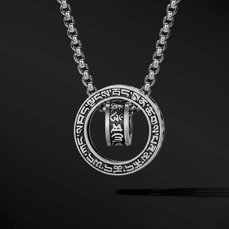 Buddha Stones, tibetischer Om Mani Padme Hum, geschnitzter Friedensreinheitsketten-Halskettenanhänger - image 6