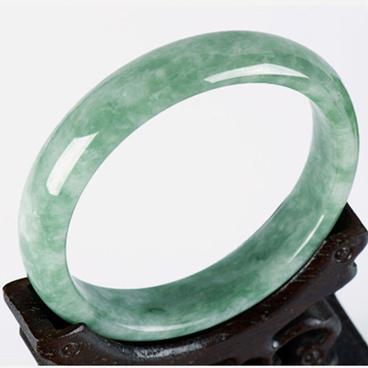 Buddha Stones, natürlicher Jade-Wohlstands-Armreif