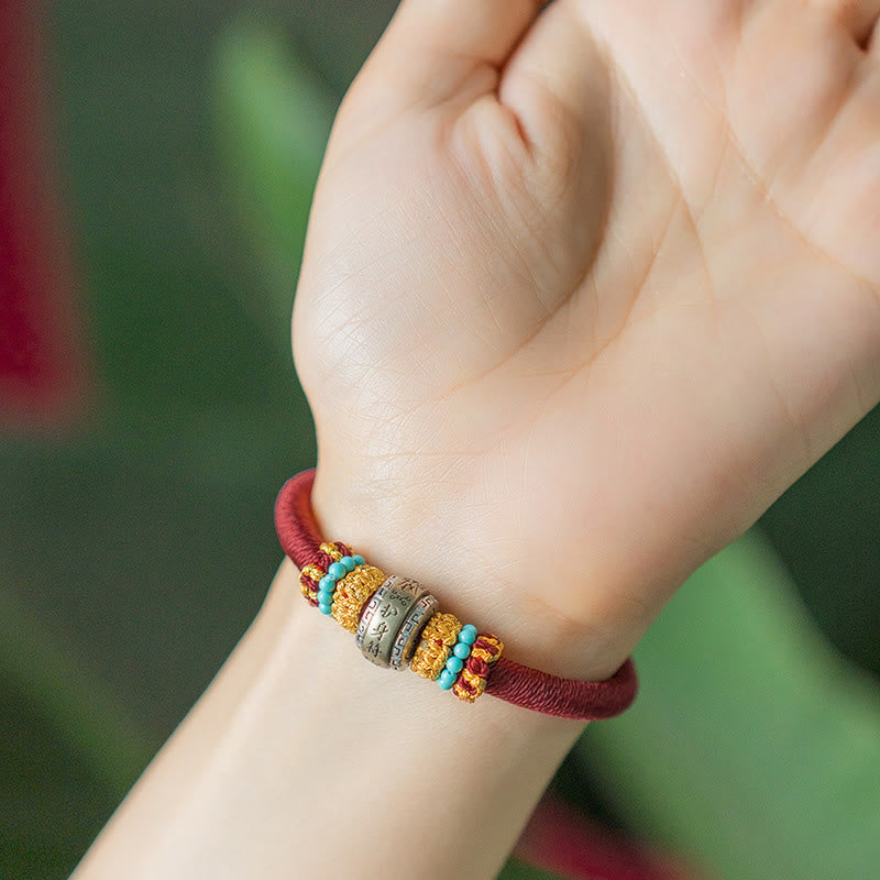 Buddha Stones Handgefertigtes tibetisches Amulett mit King-Kong-Knoten, Glücksschutz, geflochtenes Armband - image 3