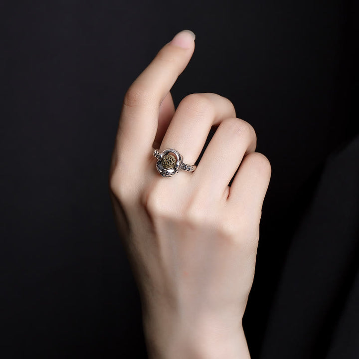 Buddha Stones 925 Sterling Silber PiXiu Kupfer Münze Reichtum verstellbarer Ring - image 5