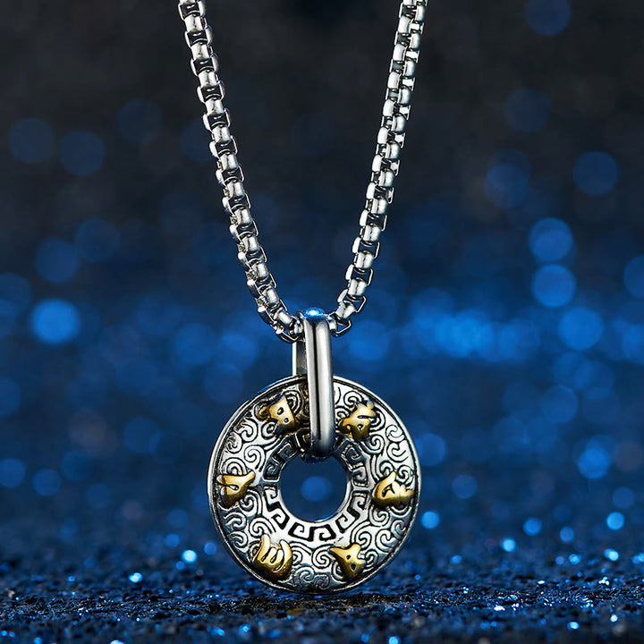 Buddha Stones, tibetischer Om-Mani-Padme-Hum-Friedensschnalle, Kreativitäts-Halsketten-Anhänger - image 4