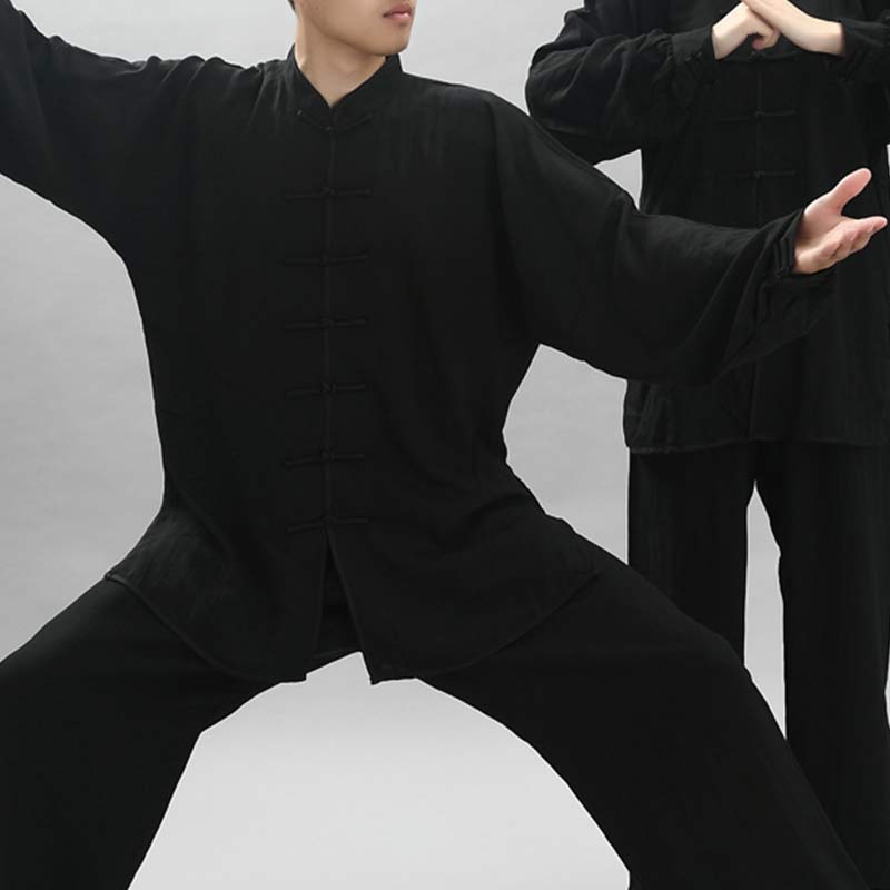 Buddha Stones, Meditation, Zen-Gebet, spirituelle Tai-Chi-Qigong-Praxis, Unisex-Stickerei-Kleidungsset - Schwarzes Langarmshirt - US14, UK/AU18,EU46 (3XL) - image 7