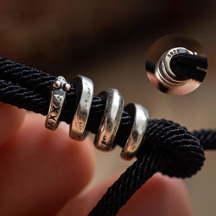 Buddha Stones, tibetisches Om Mani Padme Hum, geschnitztes Amulett, doppelt gewickeltes Armband