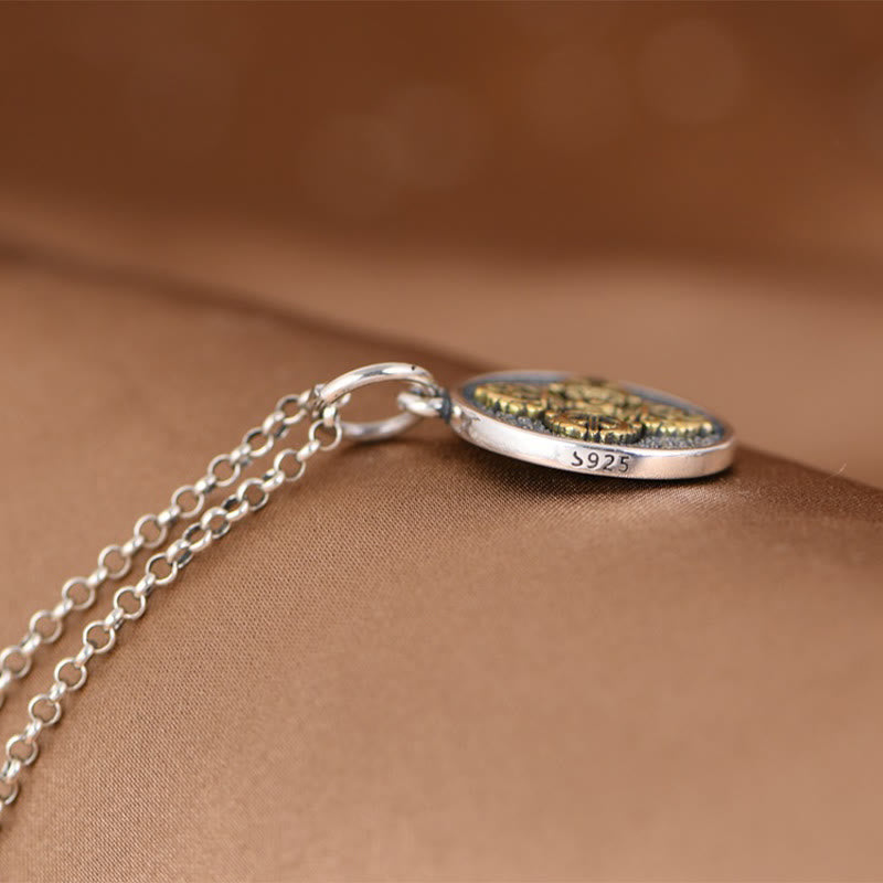 Buddha Stones 925 Sterling Silber Doppel Dorje Vajra Segen Halskette Anhänger - image 7