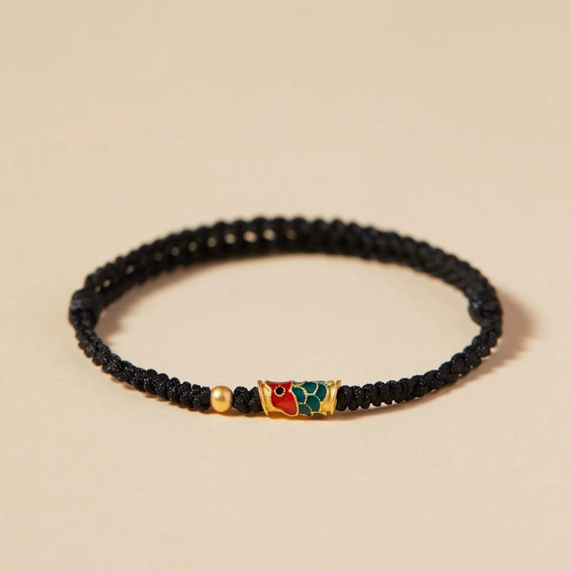 Buddha Stones Handgefertigtes Armband aus geflochtenem Seil, Koi Fish Wealth Prosperity