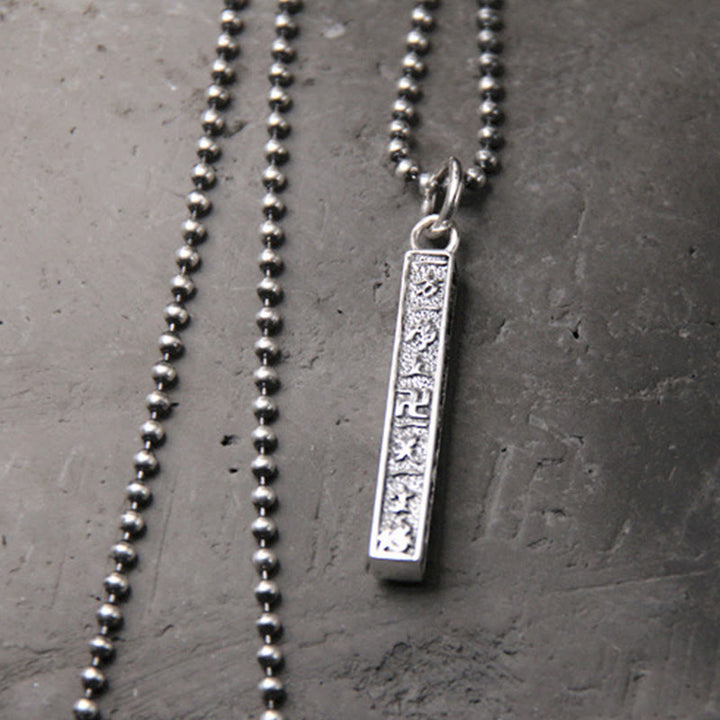 925 Sterling Silber tibetischer Om Mani Padme Hum Buddha Hakenkreuz Symbol Weisheit Halskette Anhänger - image 3