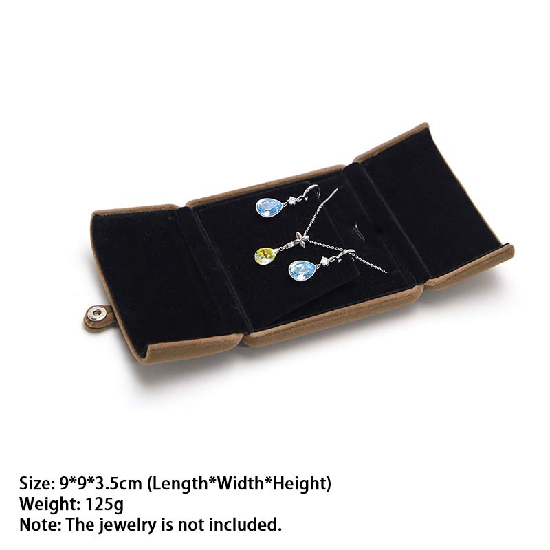 Schmuck-Aufbewahrungsbox, Flanell-Geschenkbox - Braun - Anhängerbox - image 14