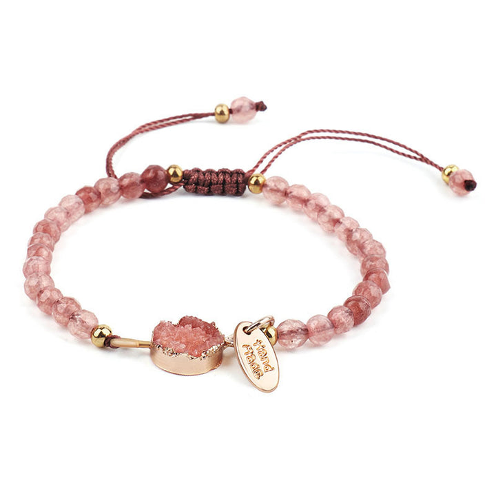 Armband mit Buddha Stonesn, natürlichem Kristall-Charm, Glücksheilung