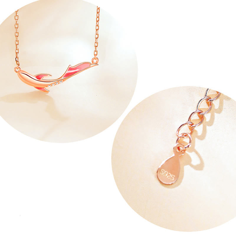 Buddha Stones 925 Sterling Silber Koi Fisch Glück Zirkon Wohlstand Halskette Anhänger - image 7