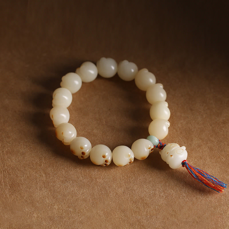 Buddha Stones Niedliches Glückskatzen-Bodhi-Samen-Katzenpfoten-Harmonie-Armband - image 2