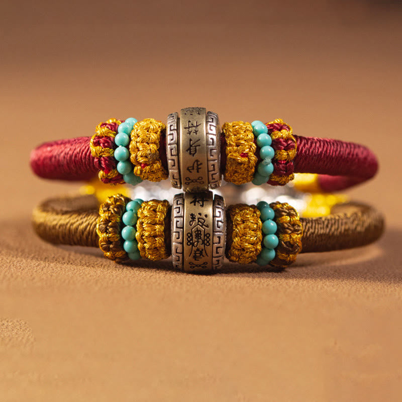 Buddha Stones Handgefertigtes tibetisches Amulett mit King-Kong-Knoten, Glücksschutz, geflochtenes Armband - image 13