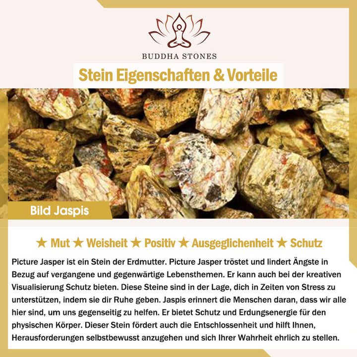 Buddha Stones 3-teiliges spirituelles Armband aus natürlichem Kristallstein für inneren Frieden