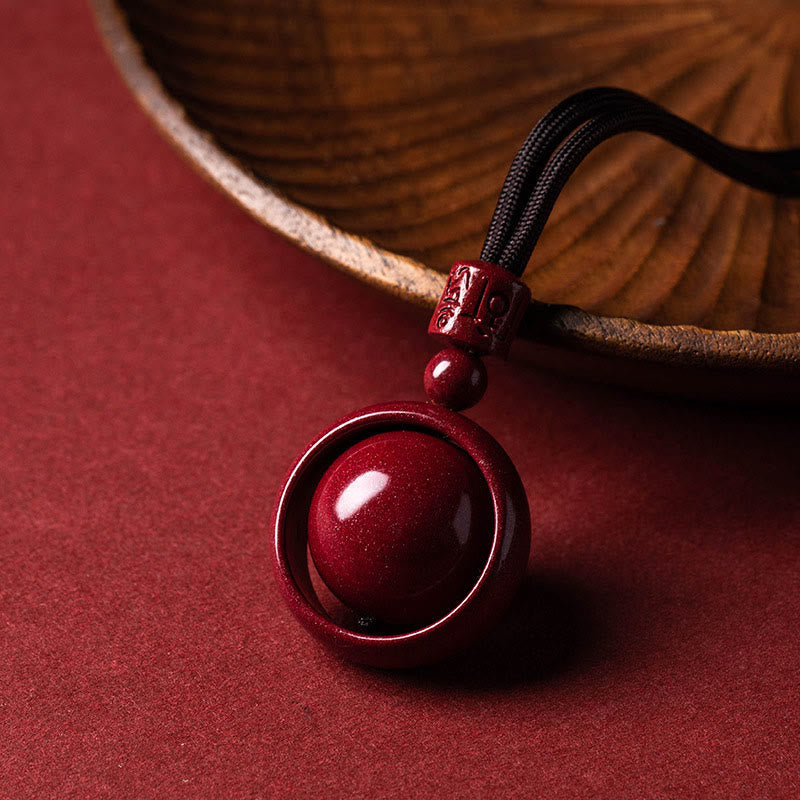 Buddha Stones, Zinnober, Om Mani Padme Hum, PiXiu, Segen, Glücksperlen-Halsketten-Anhänger - Om Mani Padme Hum - Braunes Seil - image 20