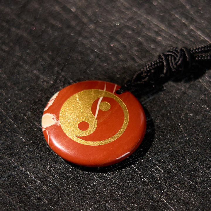 Buddha-Steine, verschiedene Kristalle, Amethyst, Tigerauge, grüner Aventurin, Yin Yang, spiritueller Halskettenanhänger